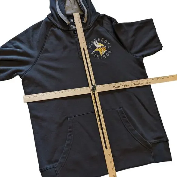 MN Vikings Hoodie Sweatshirt Mens Large Long Sleeve Pullover Kangaroo Pocket NFL - Picture 5 of 10